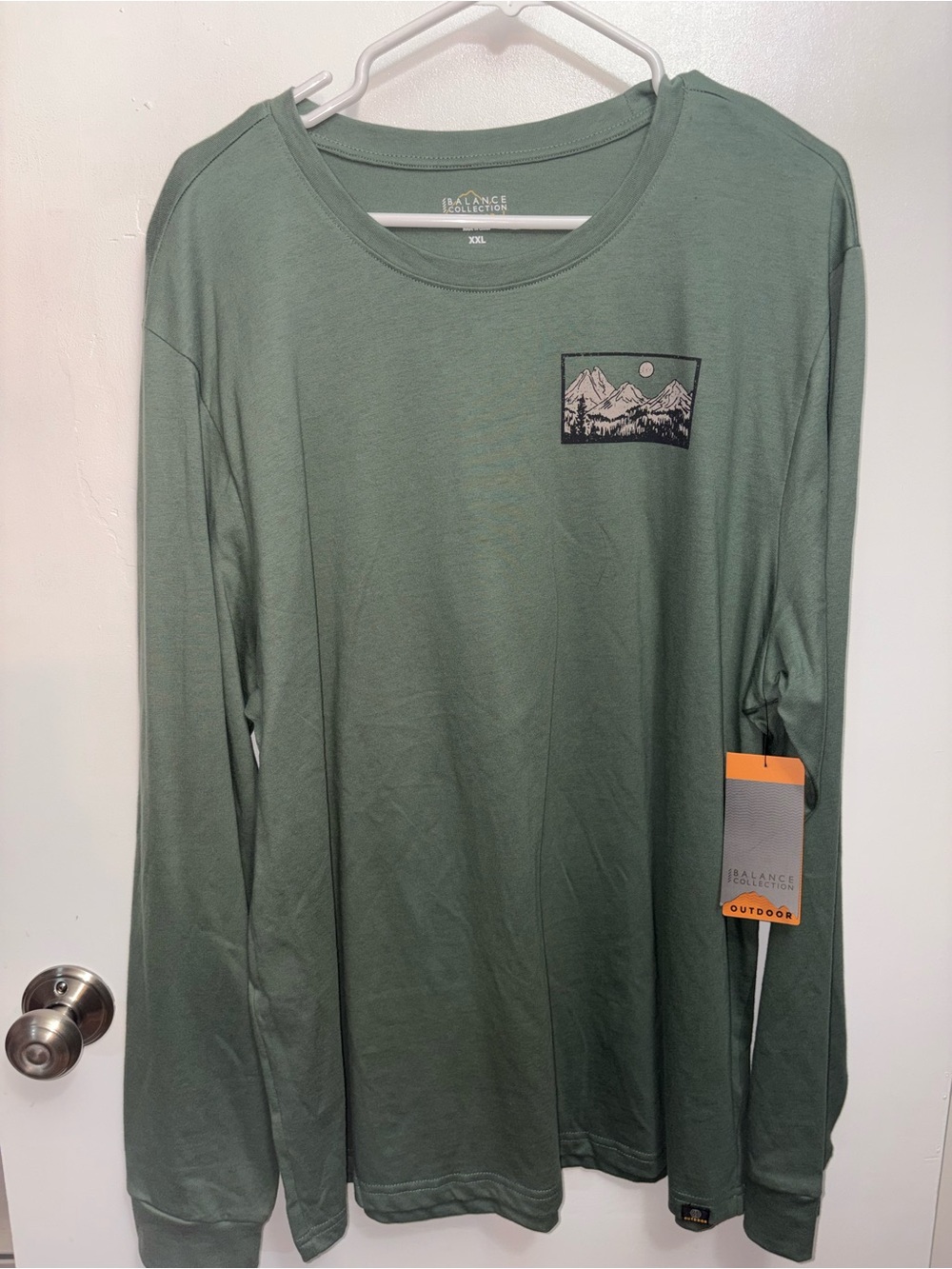 Balance Collection Men's Long Sleeve Graphic Tee - Sage Green